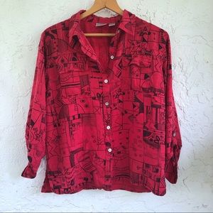 Chico’s silk button down top